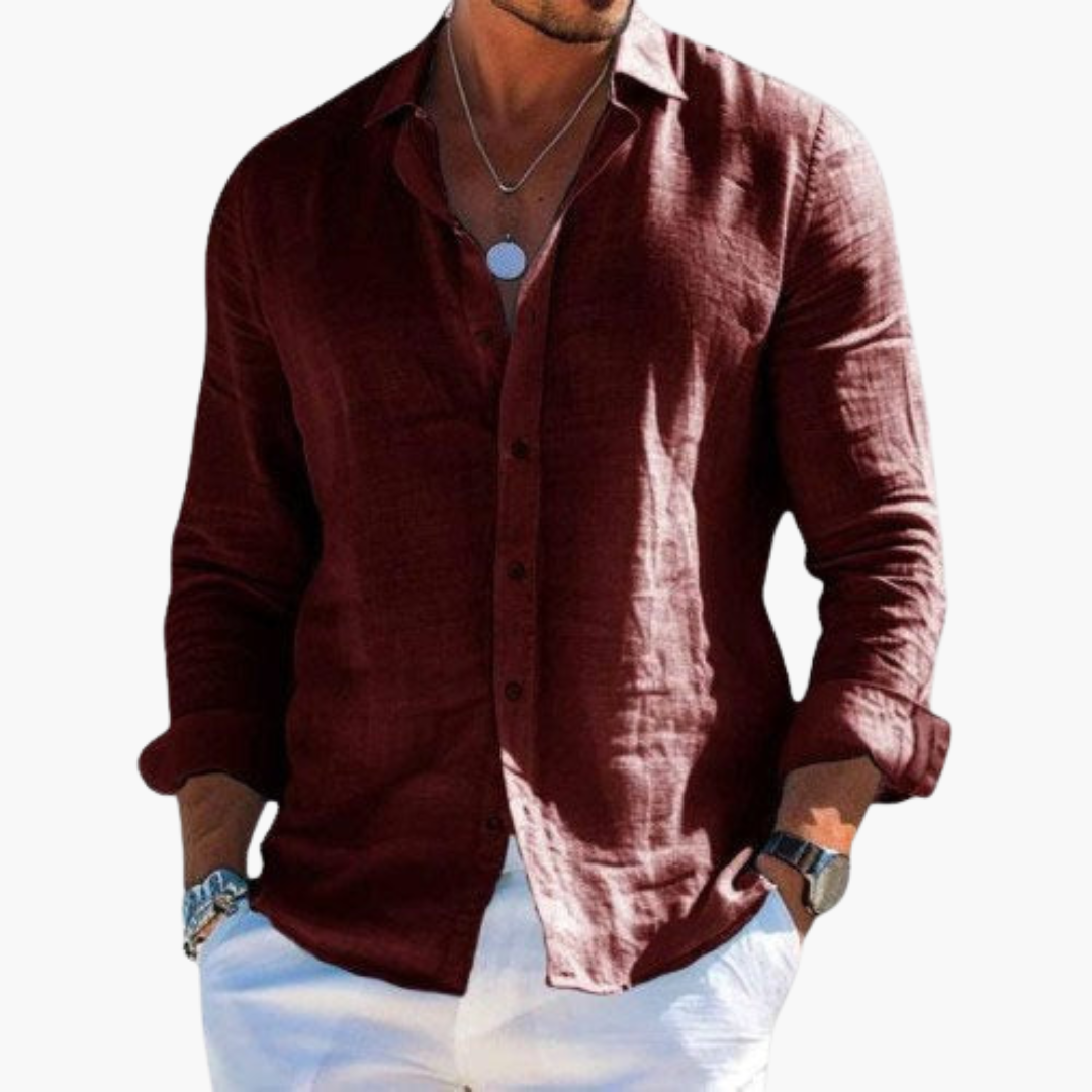 Mavi Herrenhemd | Baumwoll-Leinen-Mischung, Elegant 10