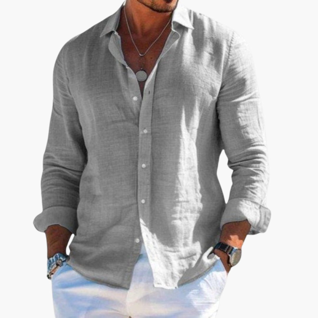 Mavi Herrenhemd | Baumwoll-Leinen-Mischung, Elegant 1