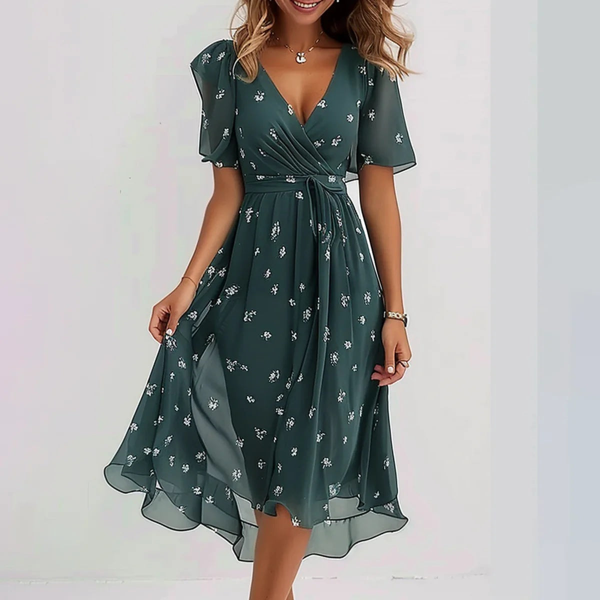Chiffon Kleid für Frauen | Fließendes Design, Bequem 3