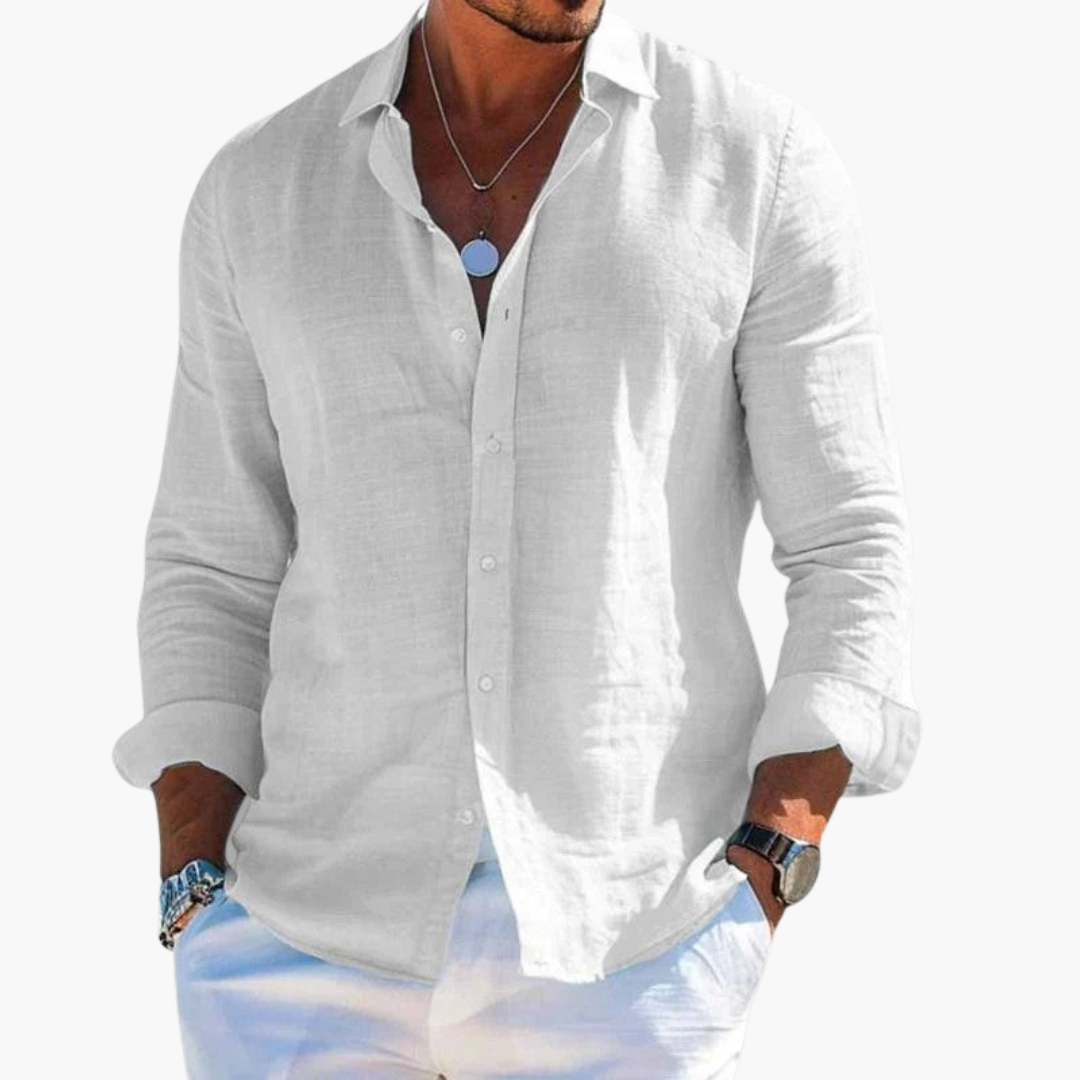 Mavi Herrenhemd | Baumwoll-Leinen-Mischung, Elegant 2