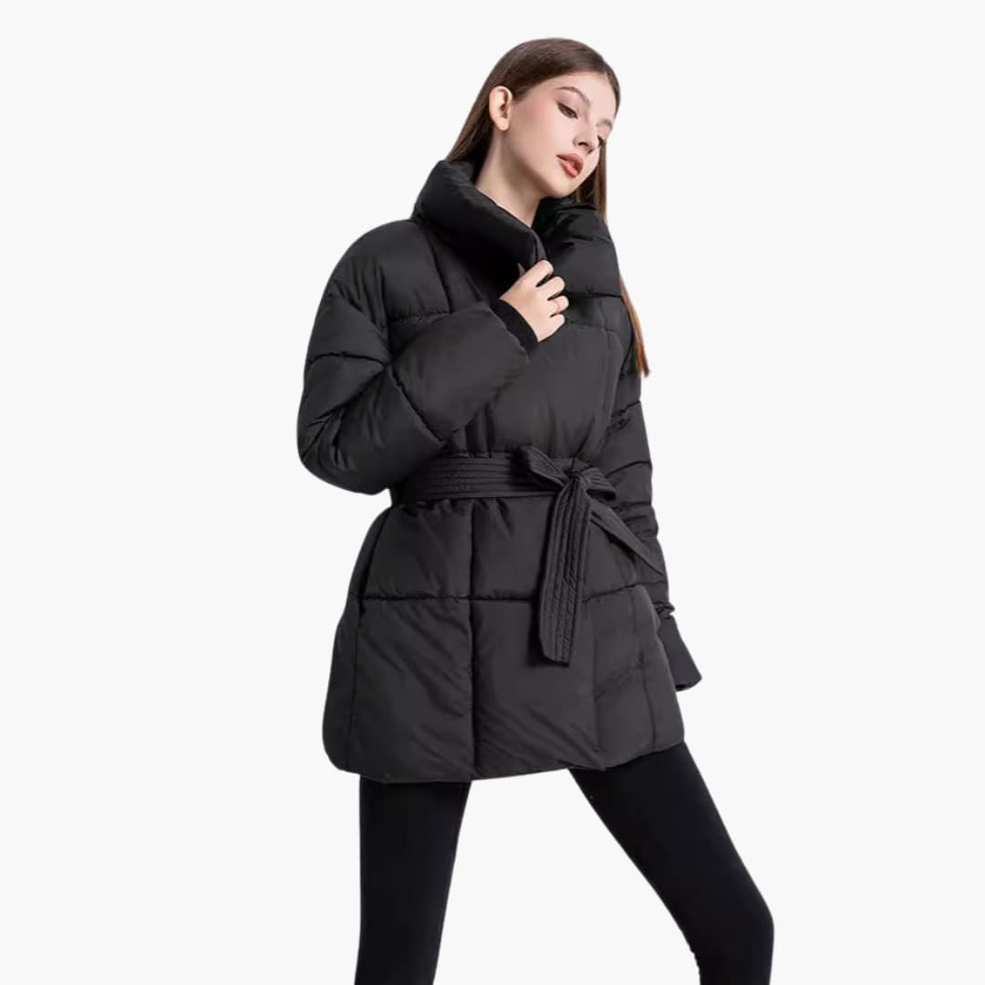 Livia Damen Wintermantel | Strukturierte Polyester-Mischung, Vielseitig 3