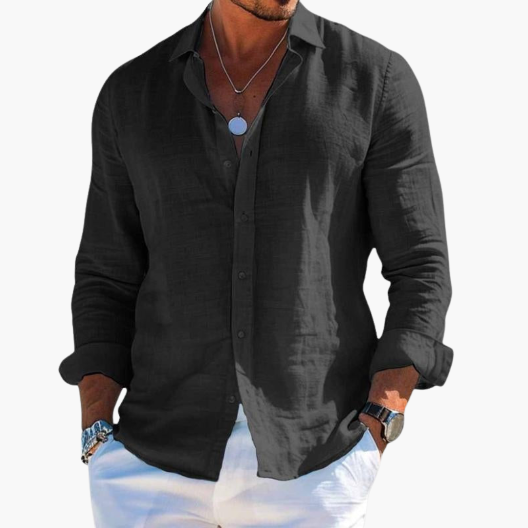 Mavi Herrenhemd | Baumwoll-Leinen-Mischung, Elegant 3