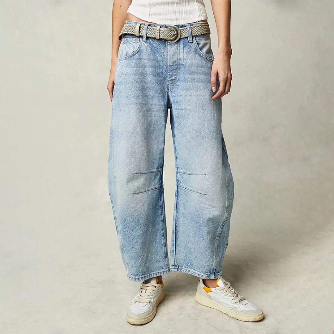 Nela Damen Baggy Jeans | Hochwertiges Denim, Hoher Bund 5