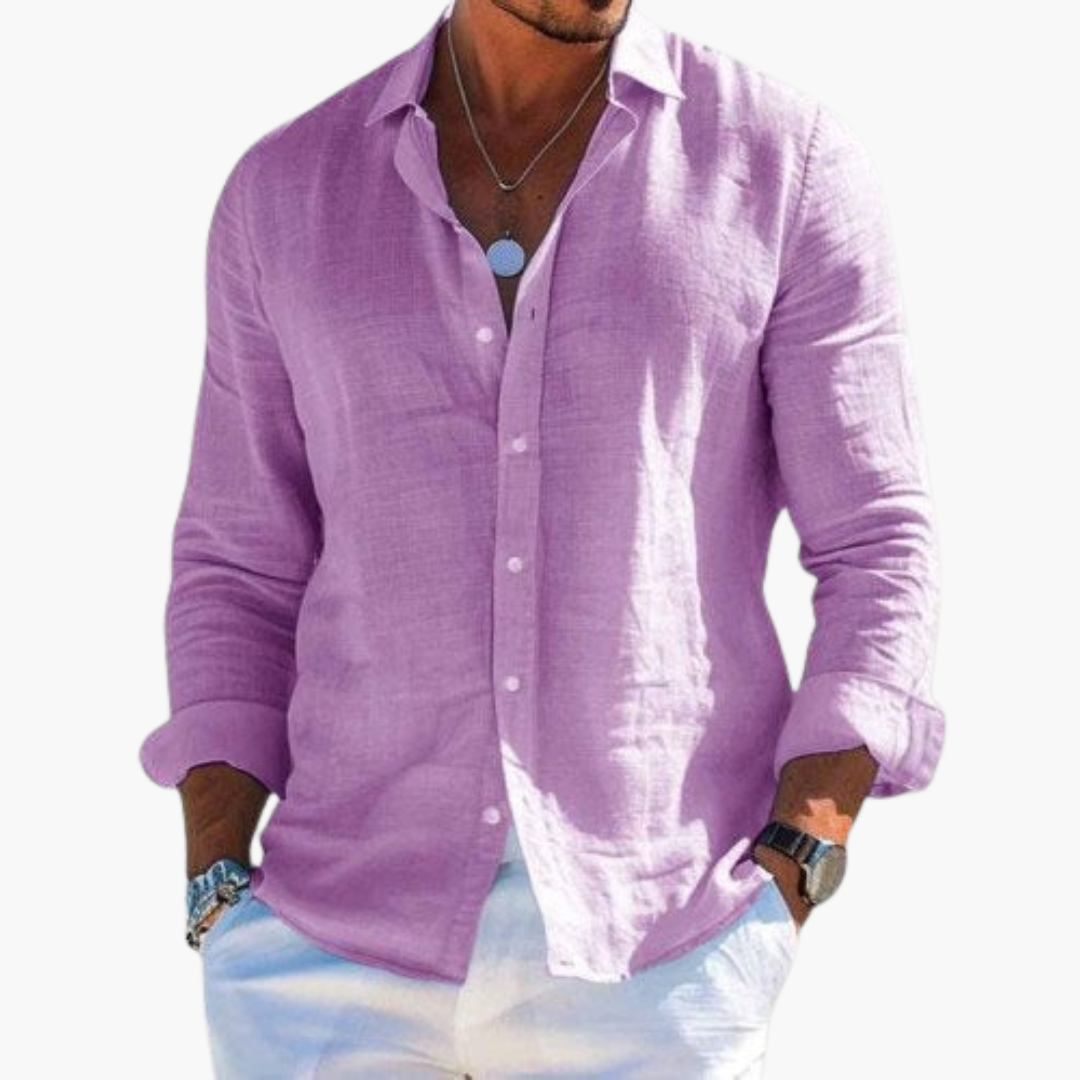 Mavi Herrenhemd | Baumwoll-Leinen-Mischung, Elegant 6