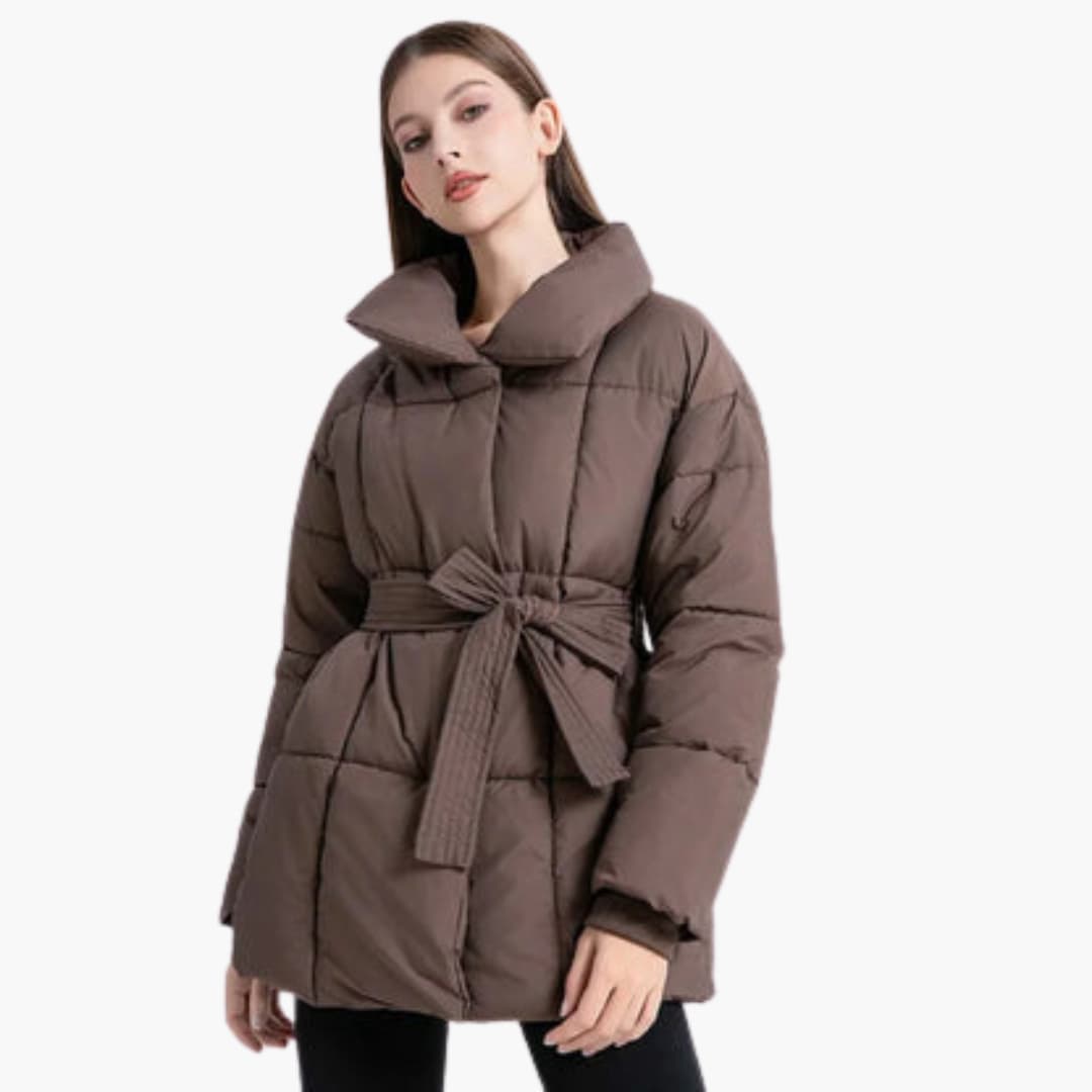 Livia Damen Wintermantel | Strukturierte Polyester-Mischung, Vielseitig 5