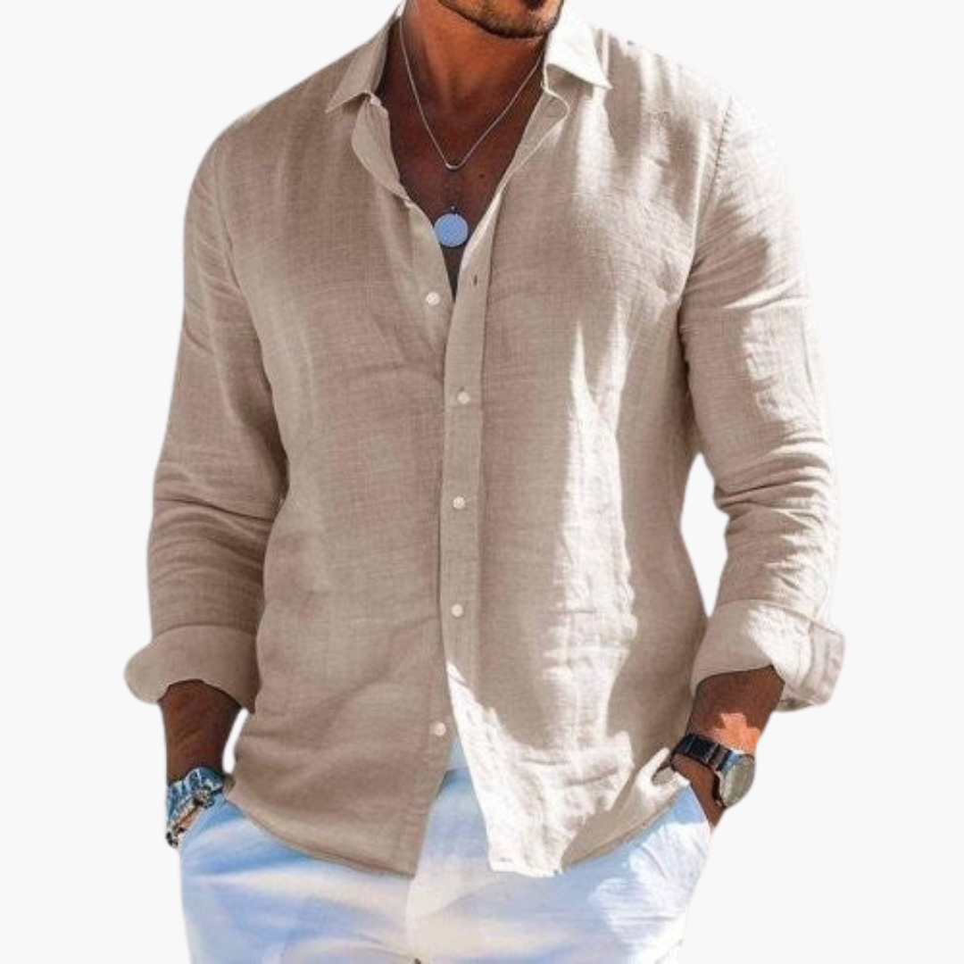 Mavi Herrenhemd | Baumwoll-Leinen-Mischung, Elegant 7