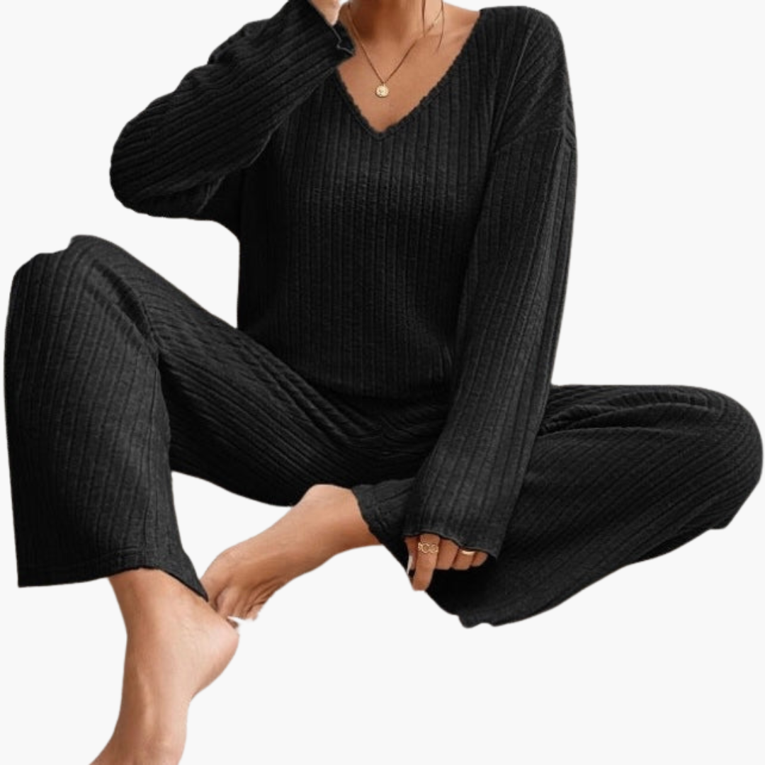 Zina Damen Strickset | V-Ausschnitt, Lockere Passform, Hochwertige Strickware 7