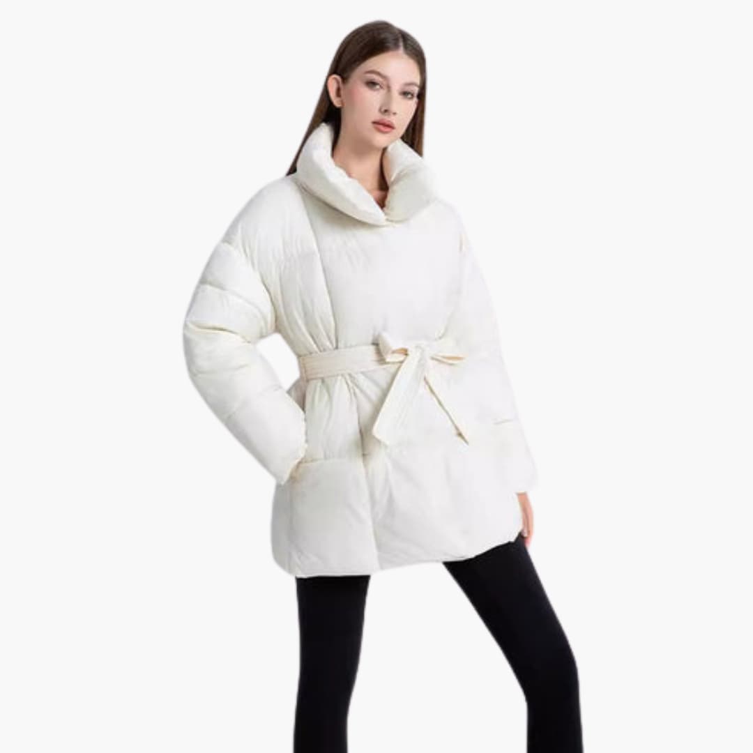 Livia Damen Wintermantel | Strukturierte Polyester-Mischung, Vielseitig 12