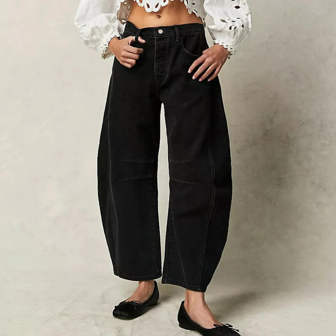 Nela Damen Baggy Jeans | Hochwertiges Denim, Hoher Bund 1