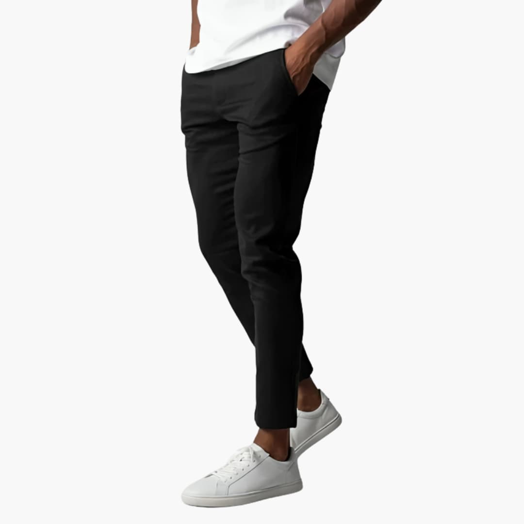 Elan Herren Chinohose | Elastischer Bund, Bequeme Passform 1