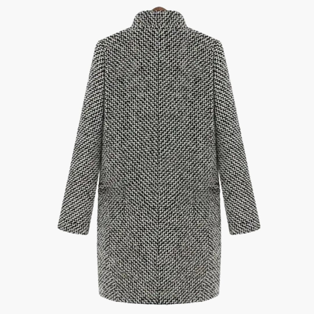 Harmonia Damen Midi Mantel | Hahnentrittmuster, Vielseitig für Übergangszeit 1