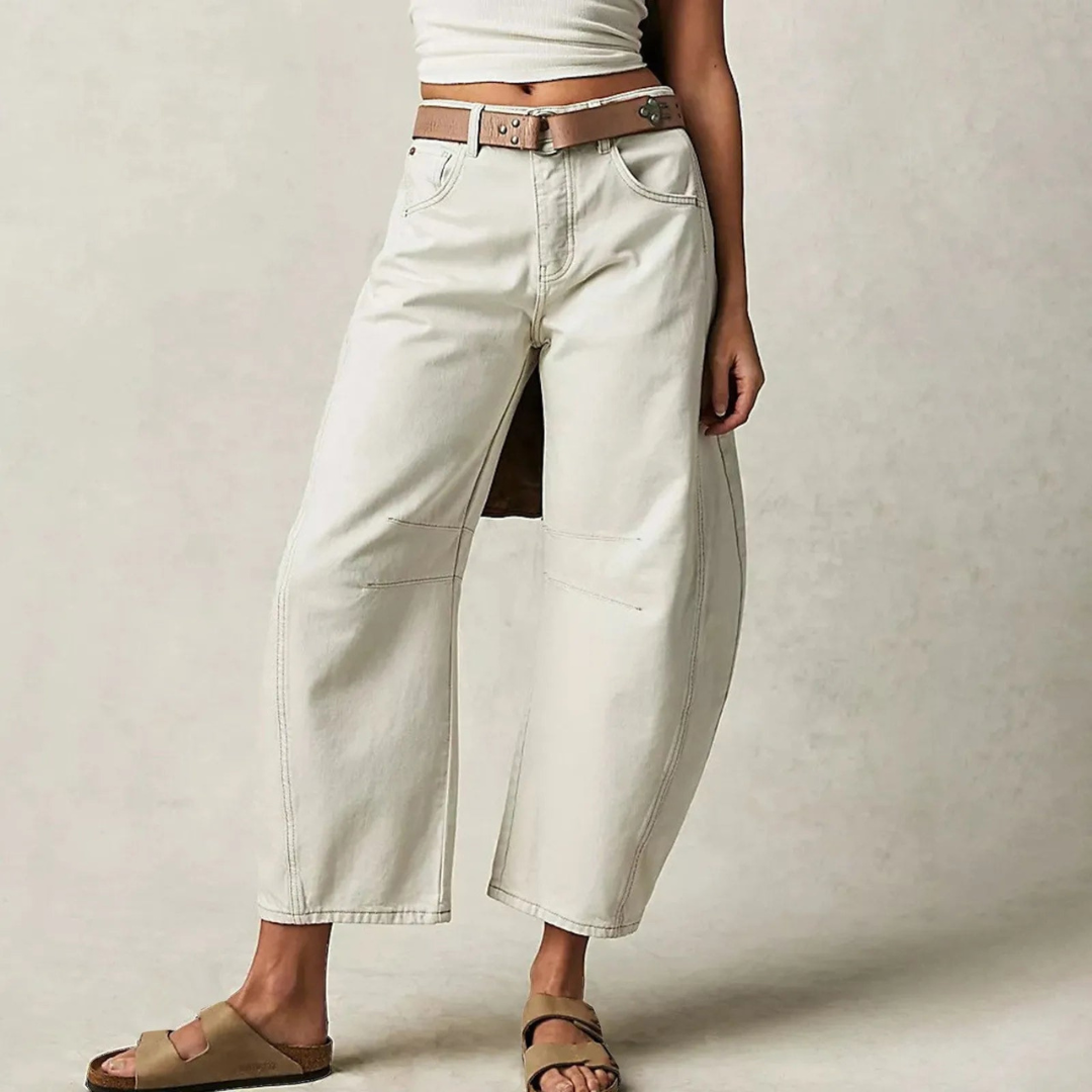 Nela Damen Baggy Jeans | Hochwertiges Denim, Hoher Bund 1