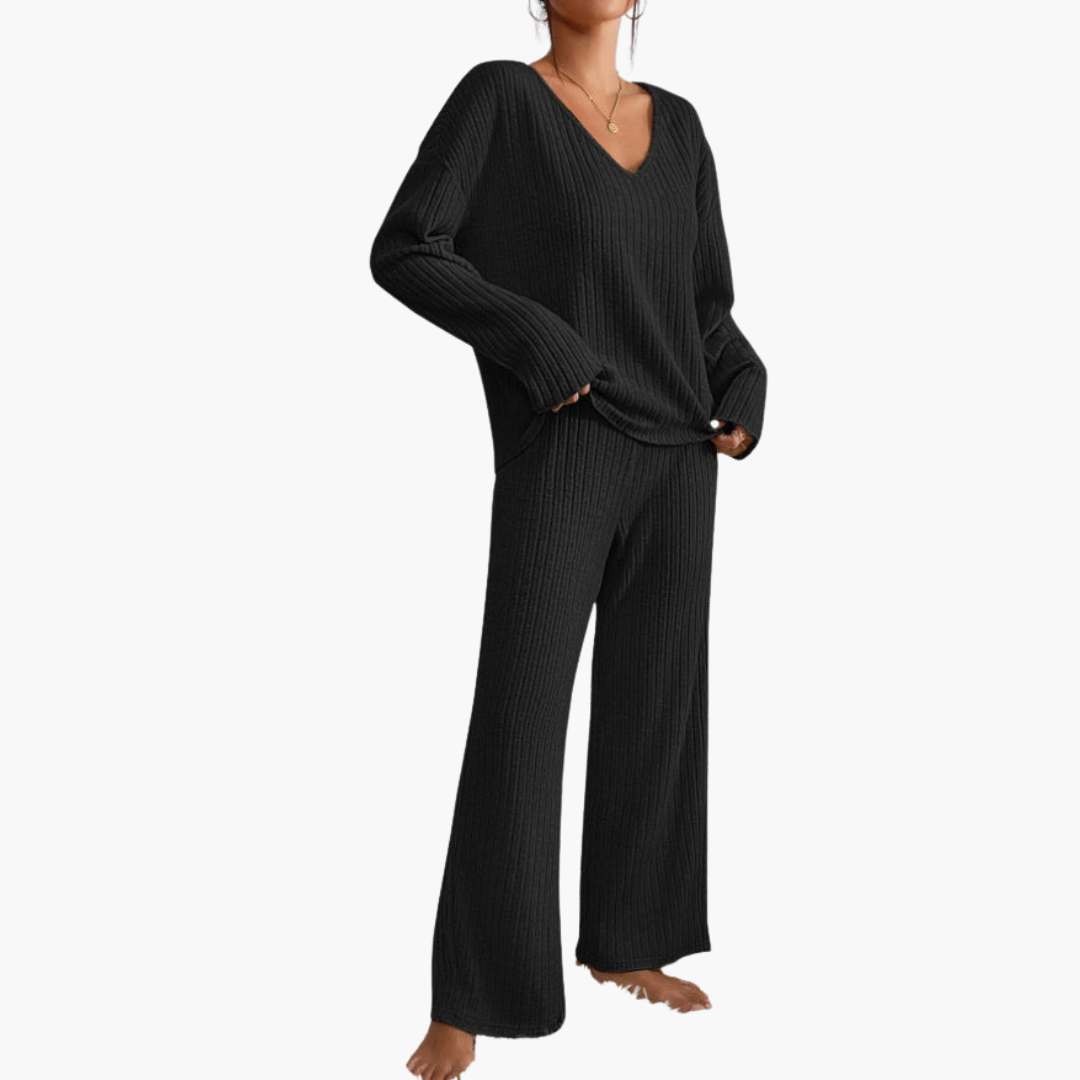 Zina Damen Strickset | V-Ausschnitt, Lockere Passform, Hochwertige Strickware 6