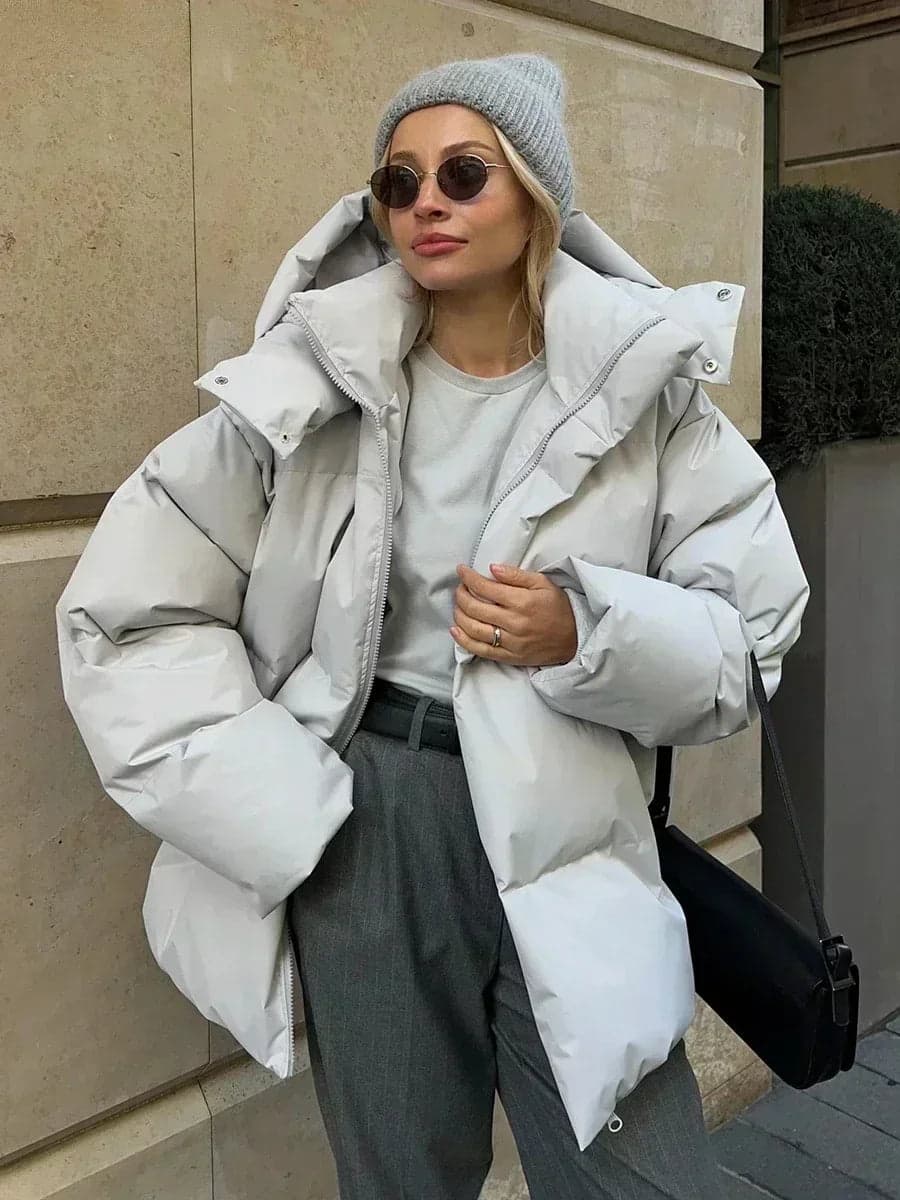 Mira Gesteppter Wintermantel Damen | Voluminöse Silhouette, Isoliert 1